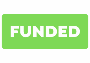 This brightly coloured block has the words, 'Funded.' inside it, indicating the room next to this is funded.