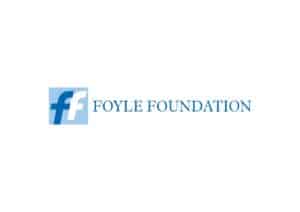 The image is of a logo, with the left of the image has two lowercase 'f's and to the right it reads 'Foyle Foundation.'