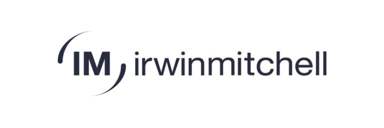 The image is of a logo with the initals 'IM', with little brackets around then it reads 'Irwin Mitchell.'