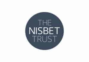 The image is of a dark circular logo with the words 'The Nisbet Trust.'