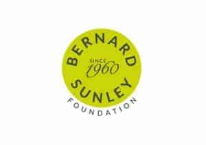 The circular image is of a lightly coloured circle with the words 'Bernard Sunley' with 'Since 1960' in the very midlle. With the word, 'Foundation' underneath the circle.