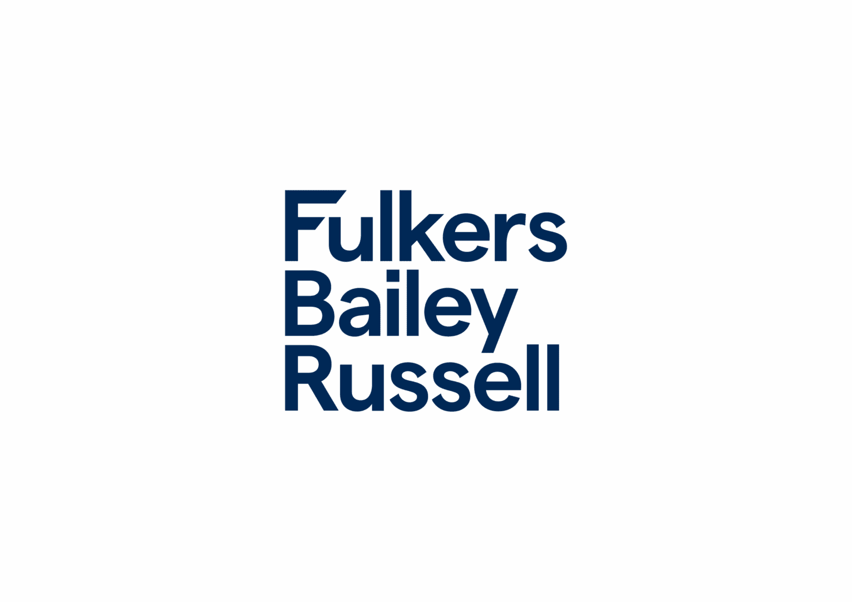 The image is of large rounded letters, with the words, 'Faulkers Bailey Russell,' stacked.
