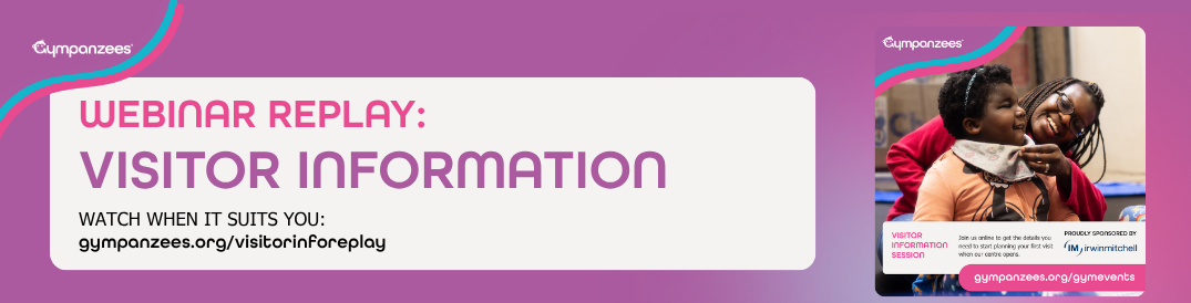 The image is of a long banner, with the words, 'Webinar replay: The year ahead,' with a blurb about joining the above mentioned session. There is also an image of some individuals with a play button over from a Zoom Call, with Gympanzees branding in the background.