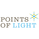 The image is of a logo that read 'Points of Light' for the award given by the current Bristol Mayor. There's a star shape to the top right made of small circles.